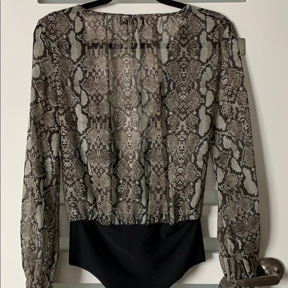 Zara Snakeprint Blouse/Bodysuit - Picture 3 of 6